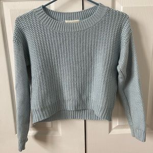 Forever 21 knit cropped light blue sweater